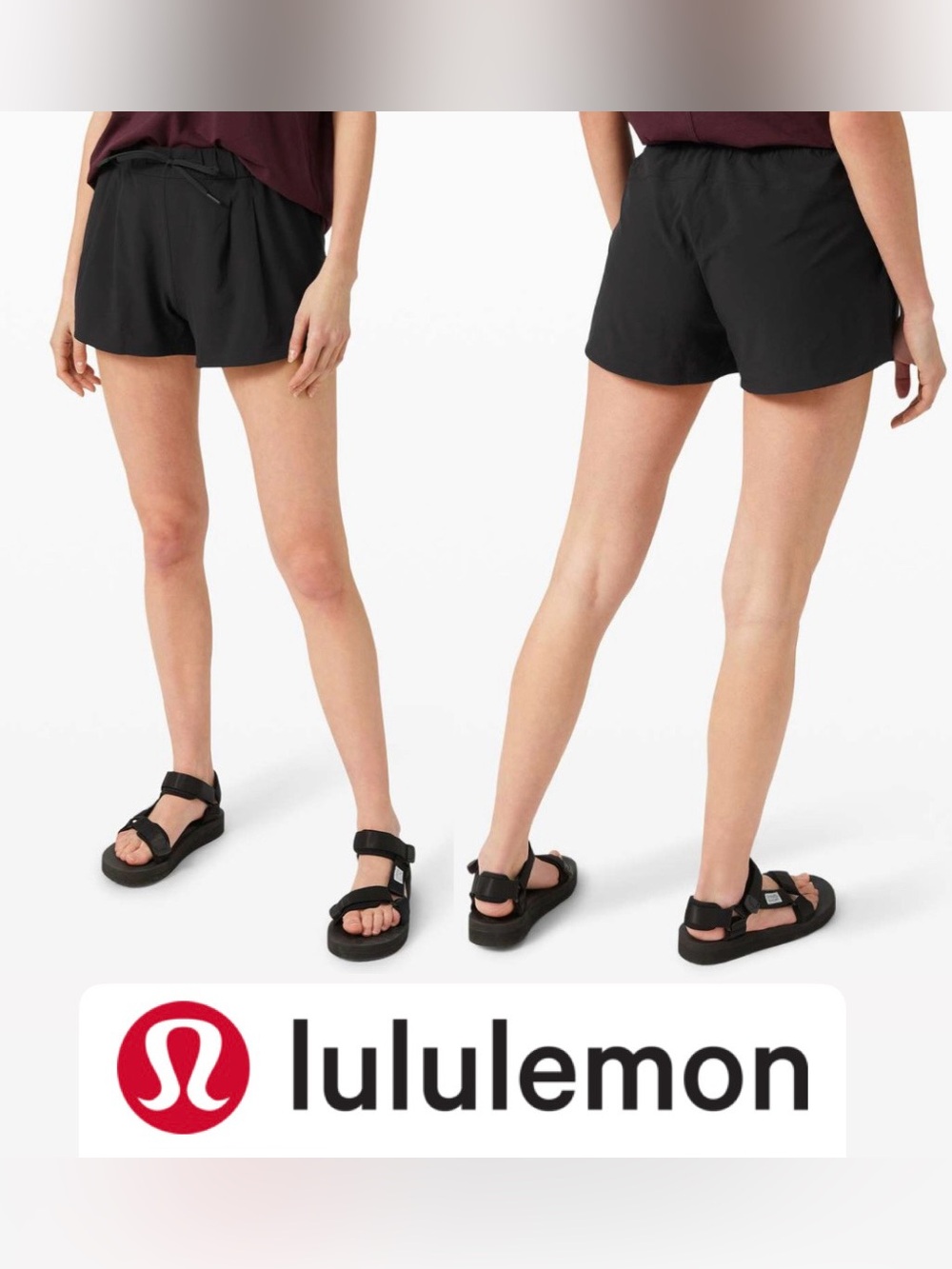 Lululemon Stroll at Sundown Short 3" - Black - Size 14